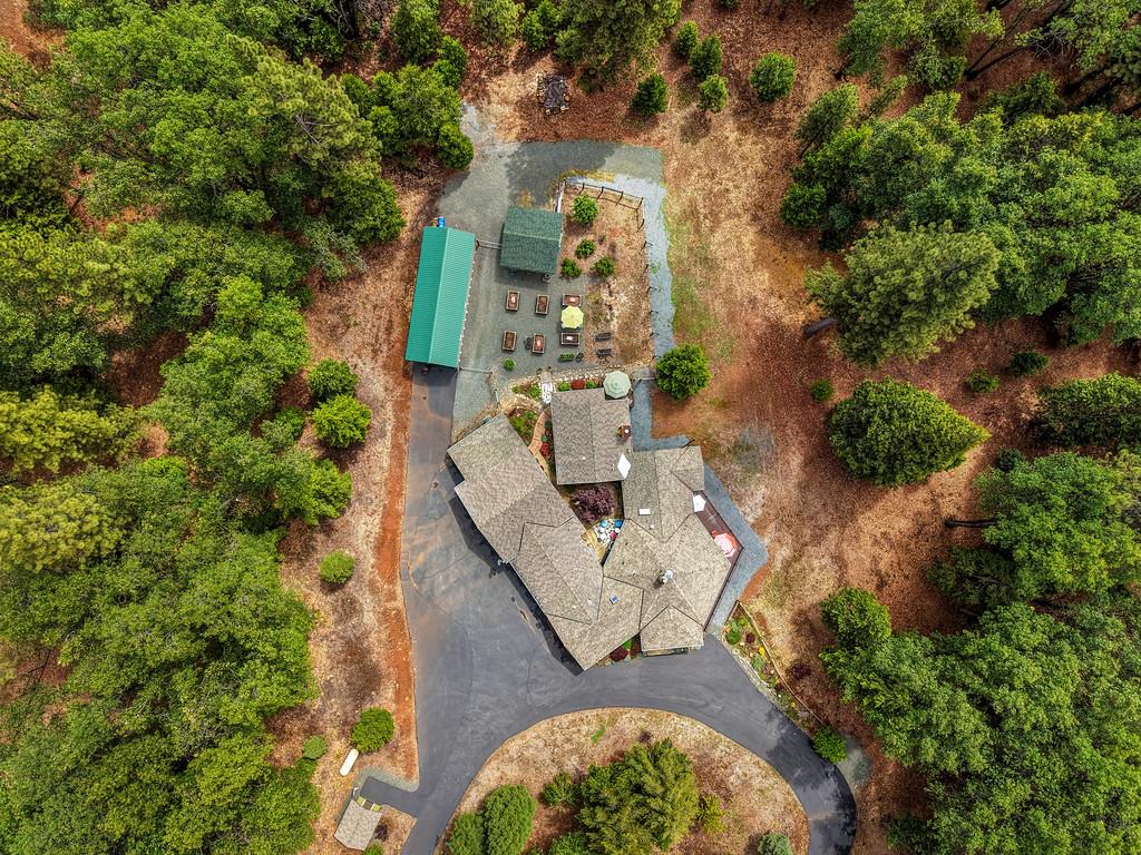 29082 Ridge View Road Foresthill, CA 95631 - Photo 69 of 78 an aerial view of a house with a yard lake and outdoor seating