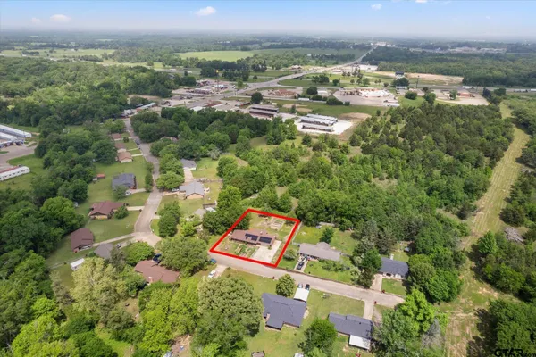 an aerial view of multiple house