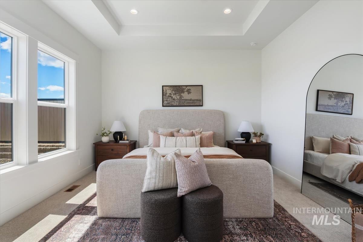 7615 Brown Way Eagle, ID 83714 - Photo 24 of 43 Recessed lighting illuminates a tray ceiling