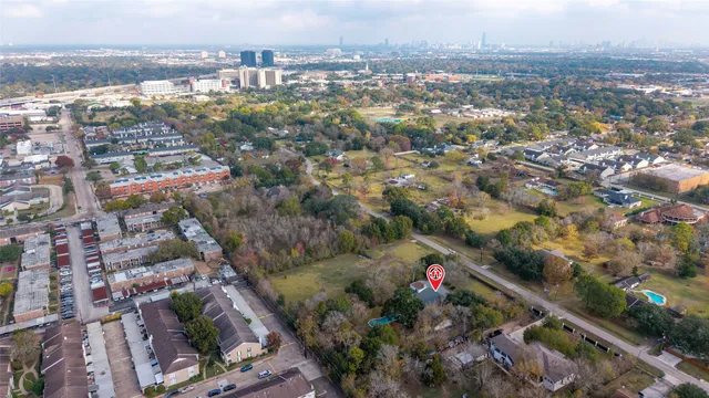 an aerial view of city