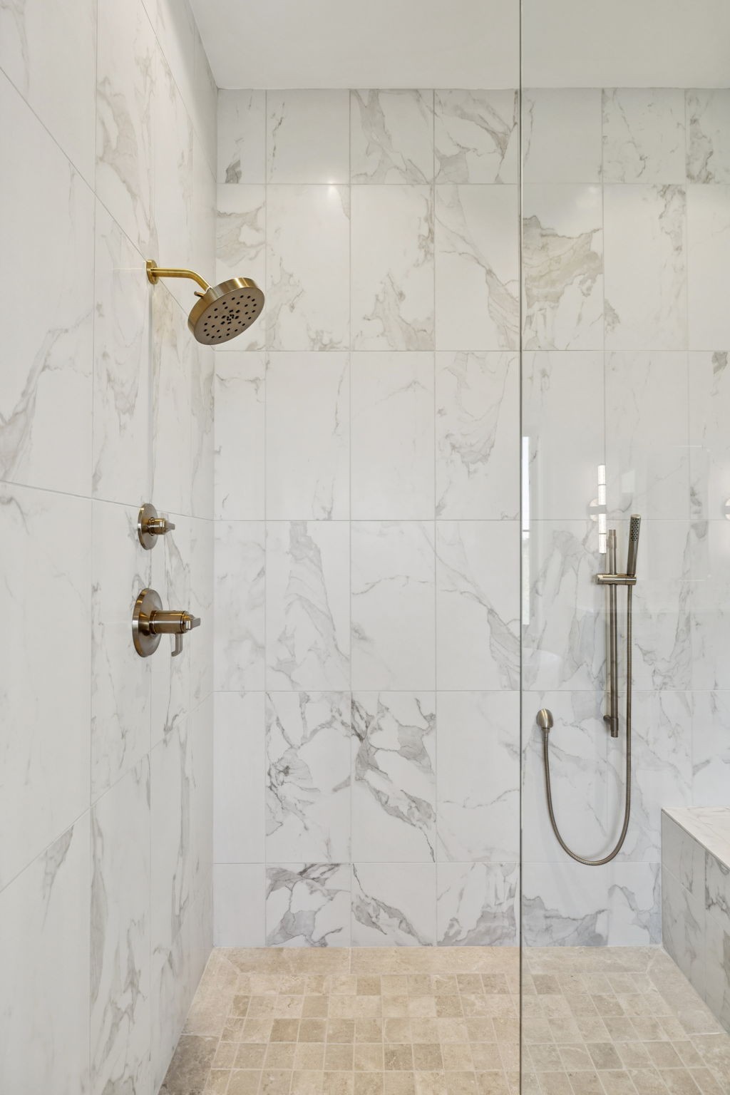 9204 Horton Highway College Grove, TN 37046 - Photo 39 of 87 a bathroom with a glass shower door