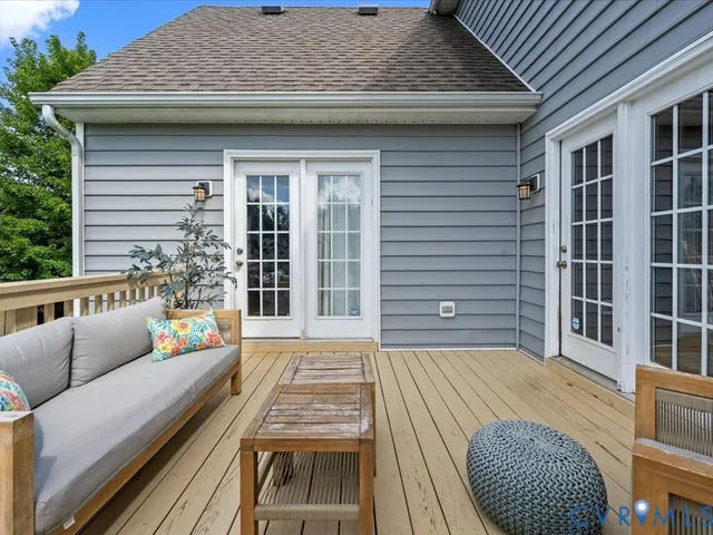 a view of a patio with couches and a patio