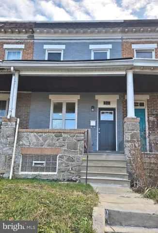 an aerial view of a house with garden