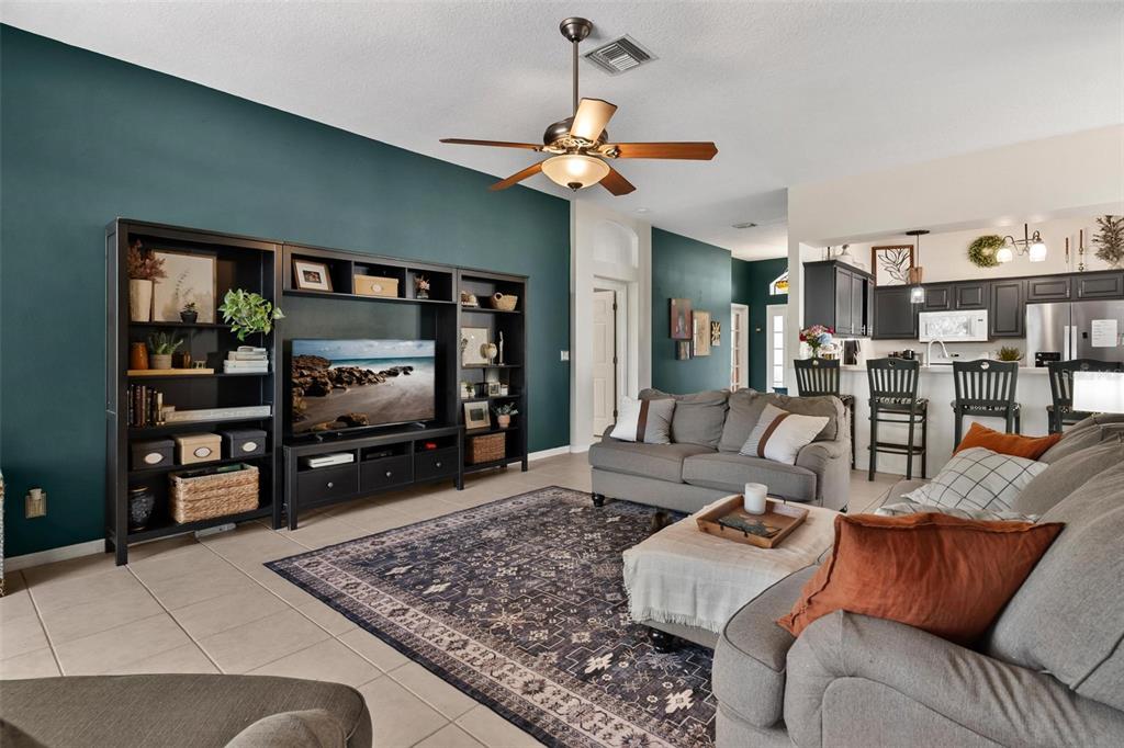 33142 Kaylee Way Leesburg, FL 34788 - Photo 14 of 45 a living room with furniture and a flat screen tv