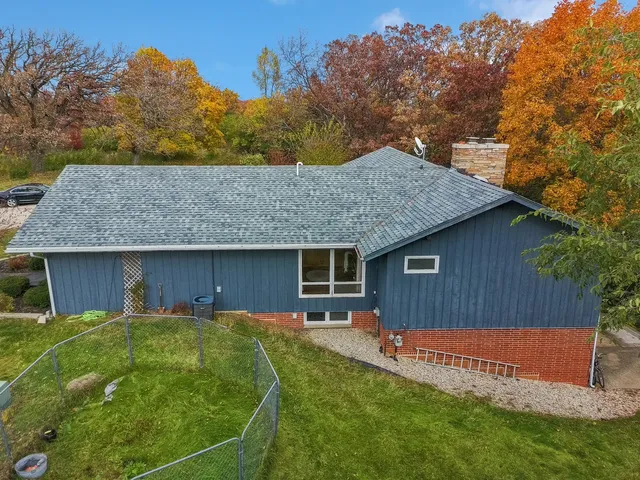 a house view with a garden space