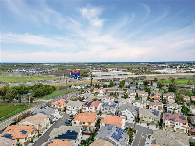 an aerial view of a city