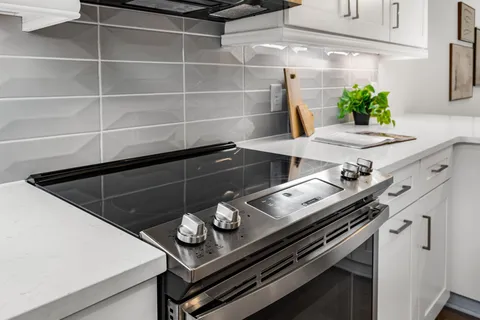 a close view of stove