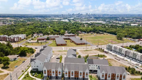 a car parked in front of a building