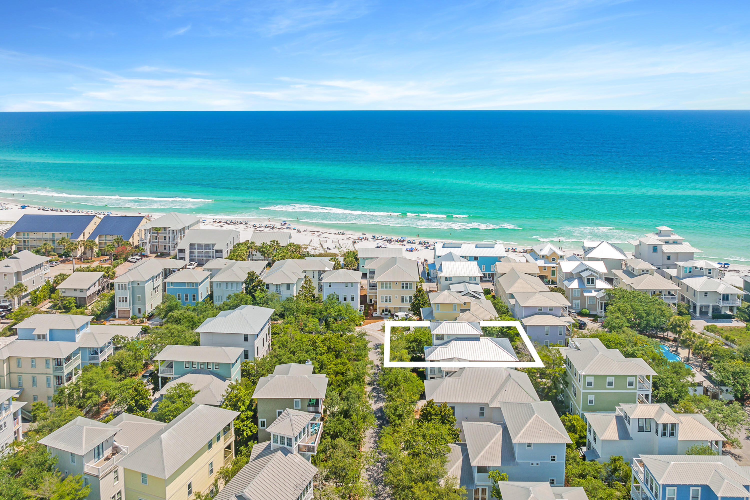 40 Chelsea Loop Road Santa Rosa Beach, FL 32459 - Photo 41 of 46 an aerial view of residential houses with outdoor space and ocean view
