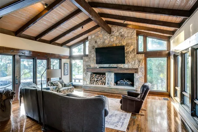 a bedroom with furniture