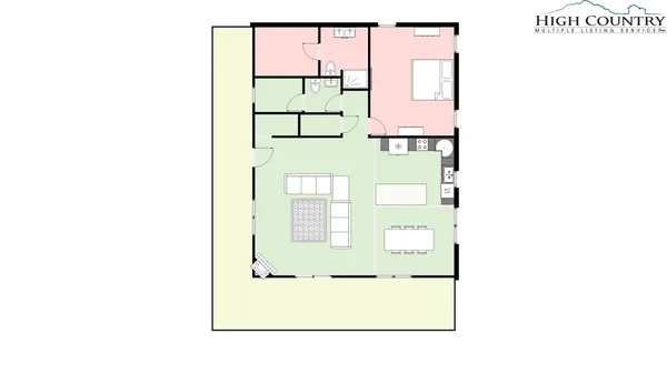 a picture of a bench in a refrigerator