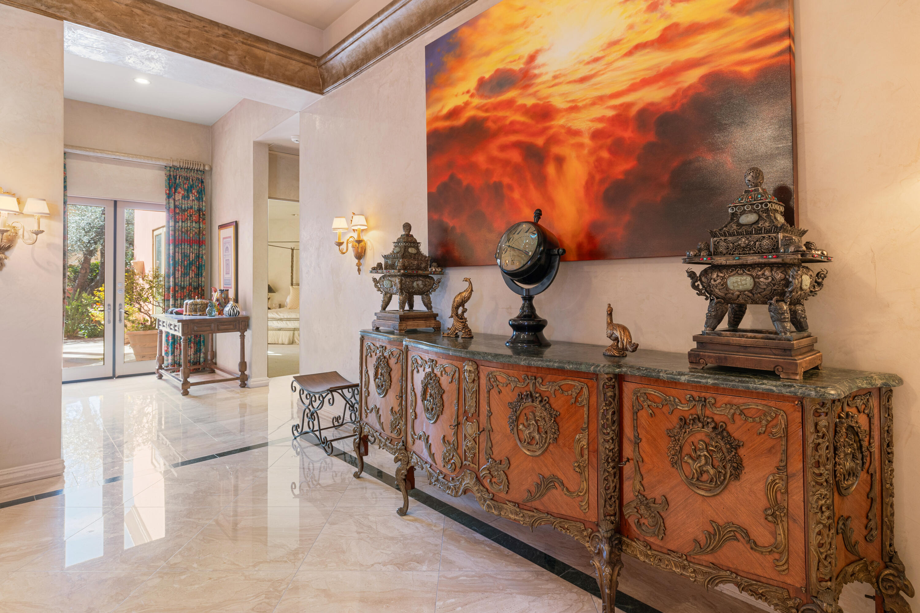 18 Vía Condotti Rancho Mirage, CA 92270 - Photo 32 of 79 a view of living room with furniture and floor to ceiling window