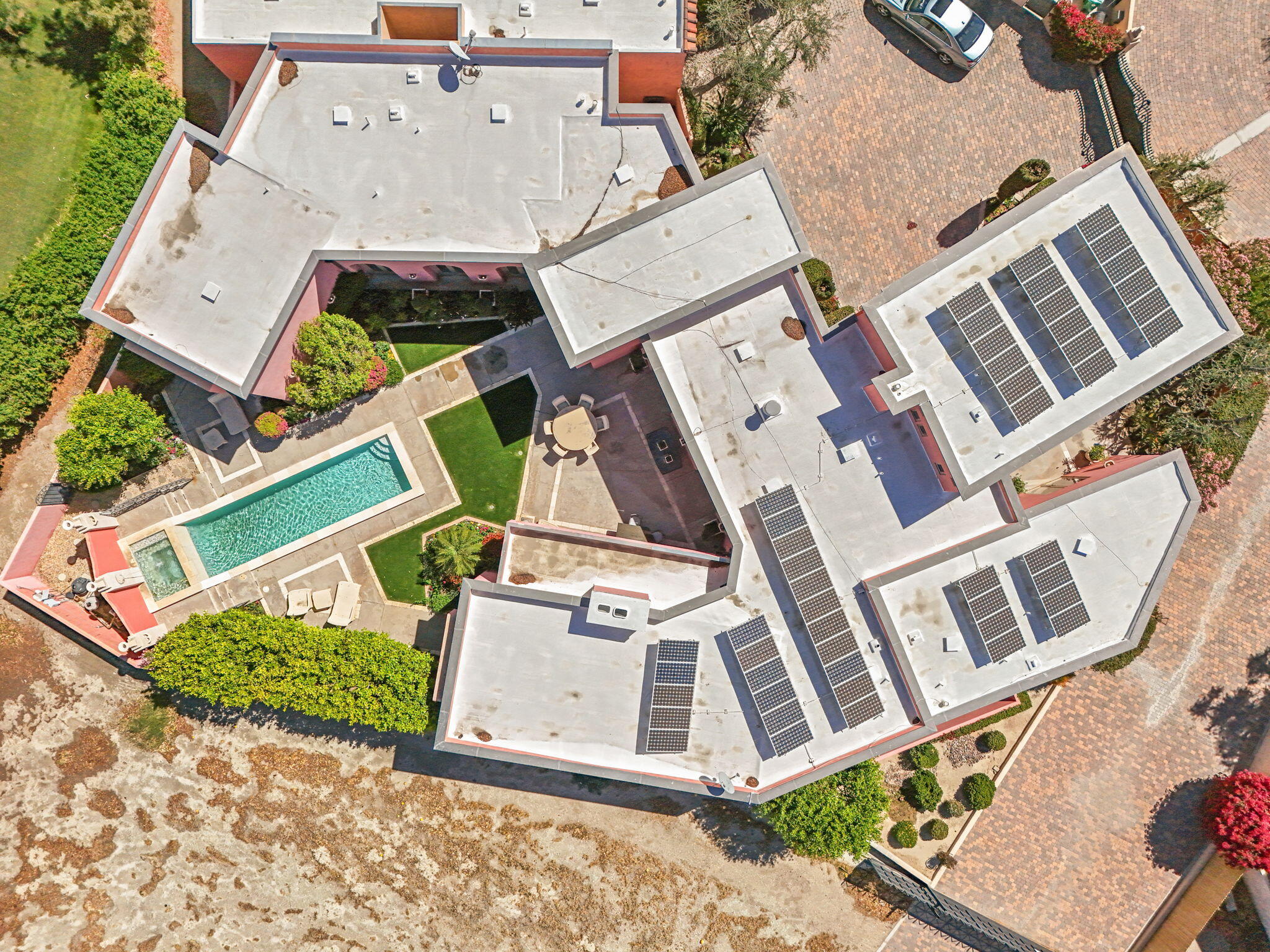 18 Vía Condotti Rancho Mirage, CA 92270 - Photo 5 of 69 an aerial view of a house with a yard