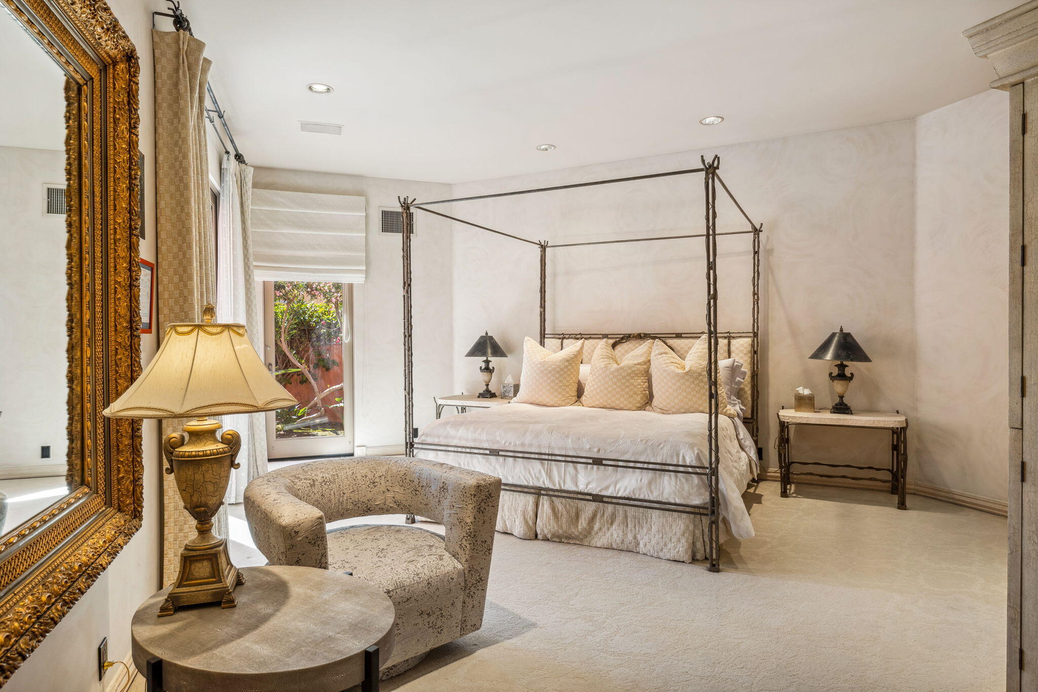 18 Vía Condotti Rancho Mirage, CA 92270 - Photo 60 of 69 a living room with furniture and a fireplace