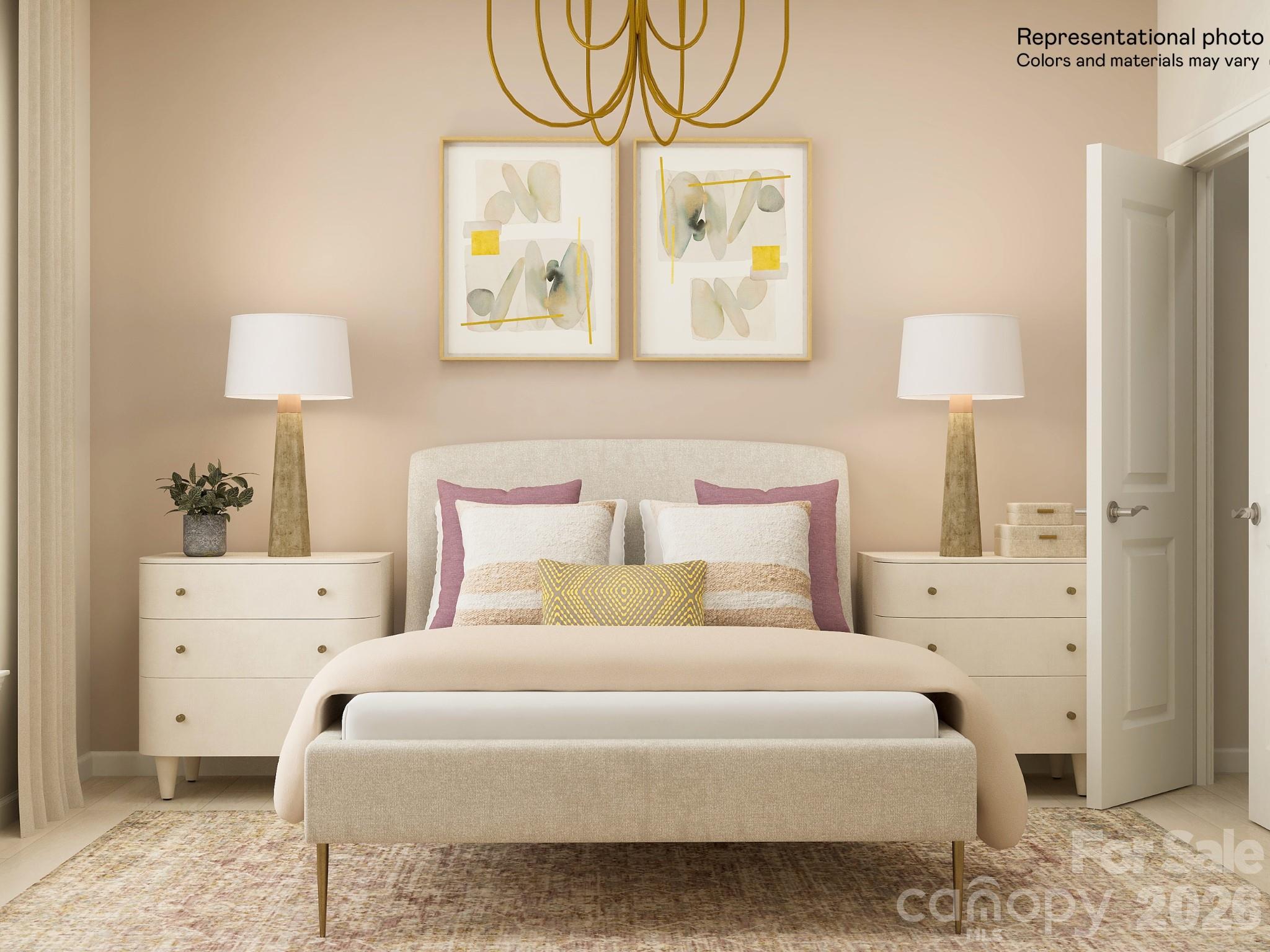 5455 Redbud Road, Unit 53 Lancaster, SC 29720 - Photo 8 of 17 a bedroom with a bed and a night stand