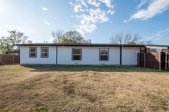a backyard of a house