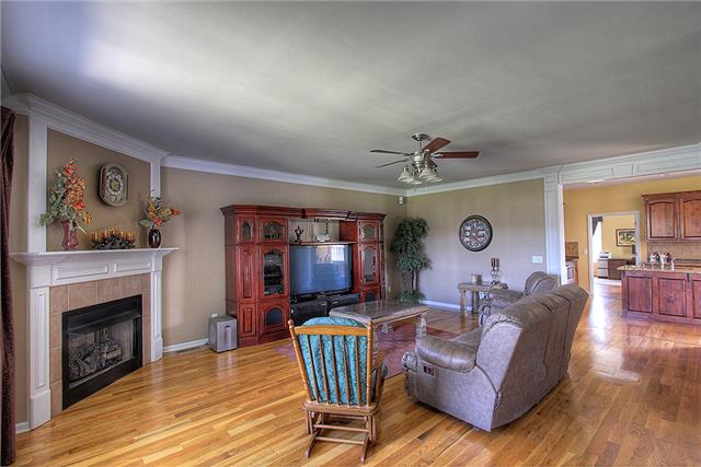 975 Rip Steele Road Columbia, TN 38401 - Photo 3 of 20 As you enter the home, you will see sparkling wood floors, 9 ft. ceilings, and a spacious living area. The room also contains a fireplace and is wired for surround sound.