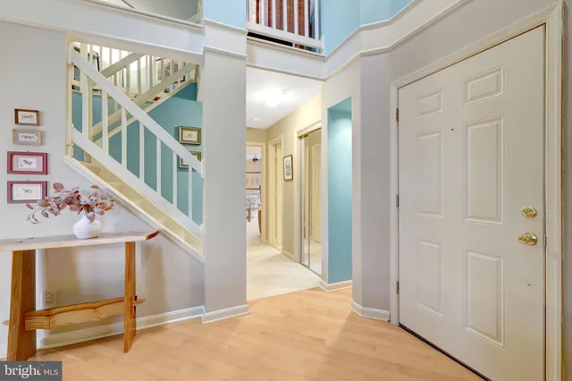 a view of an entryway with staircase