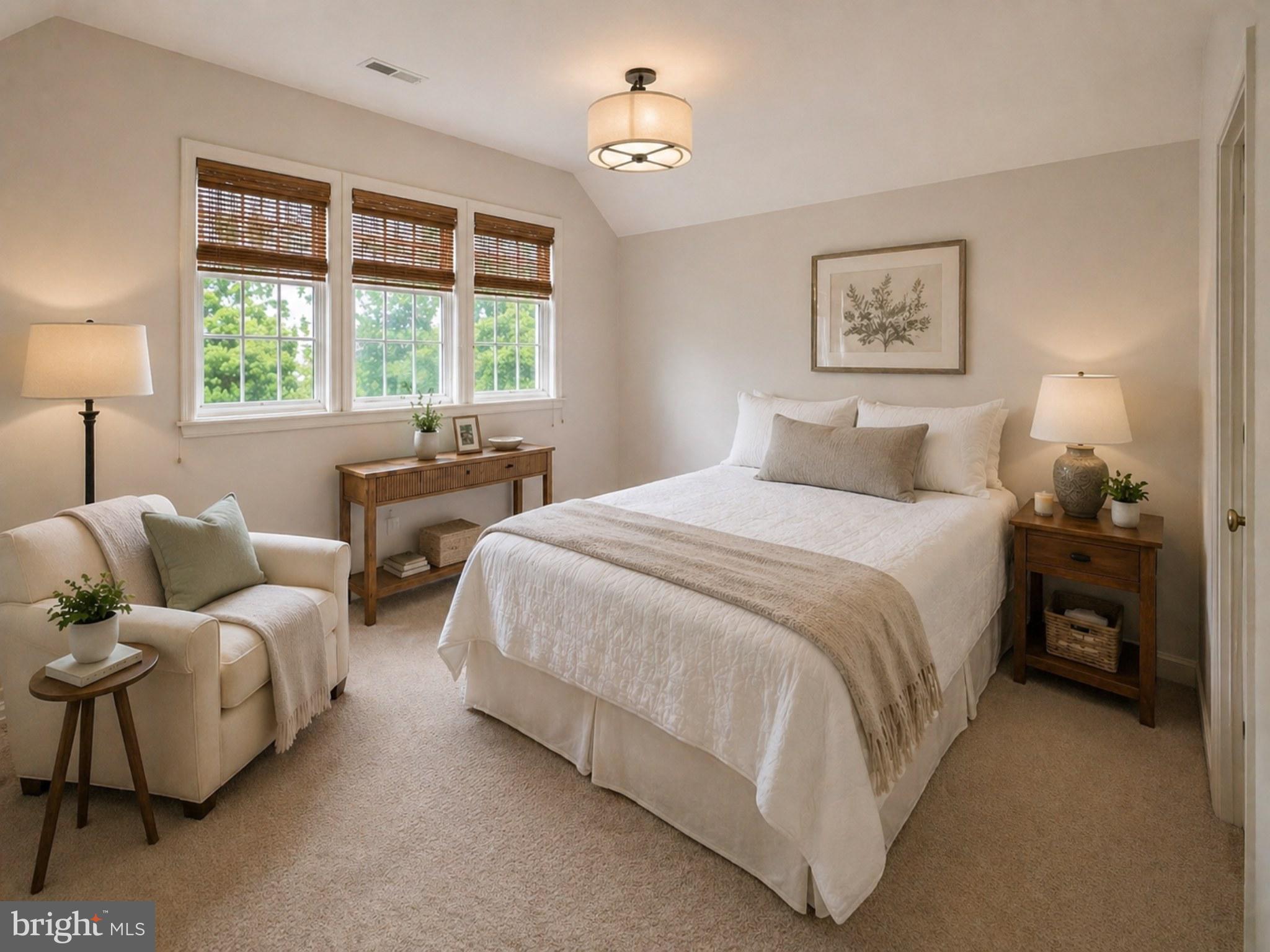 1334 Garden Wall Circle, Unit E Reston, VA 20194 - Photo 9 of 23 a bedroom with bed and a large window