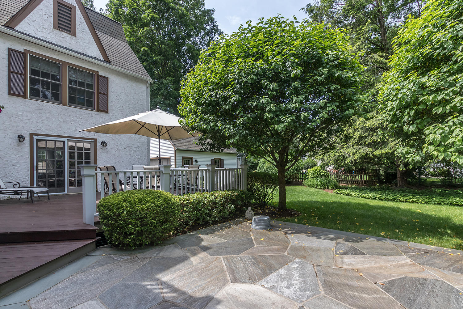8 Abbey Road Darien, CT 06820 - Photo 34 of 39 a view of a house with a yard and large trees