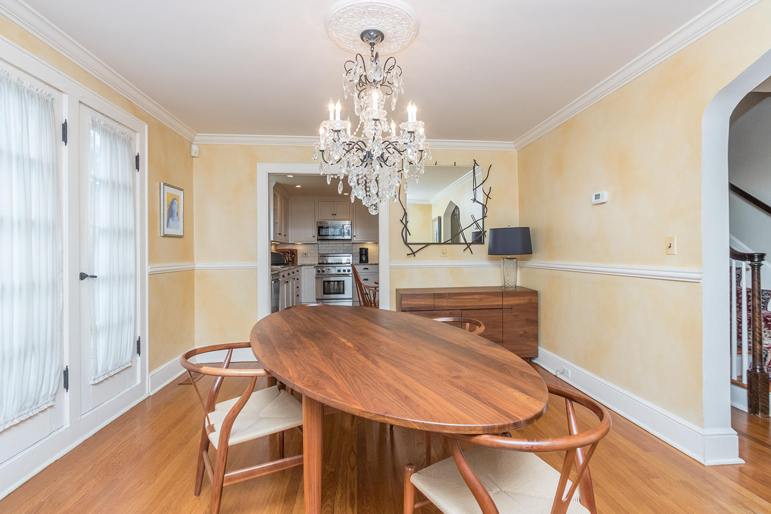 8 Abbey Road Darien, CT 06820 - Photo 9 of 39 a view of a dining room with furniture and wooden floor