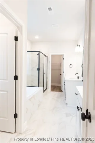 a view of a bathroom with a shower