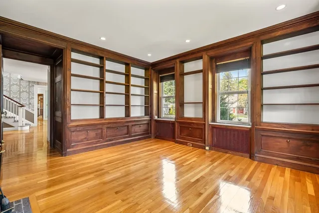 a view of an empty room and window