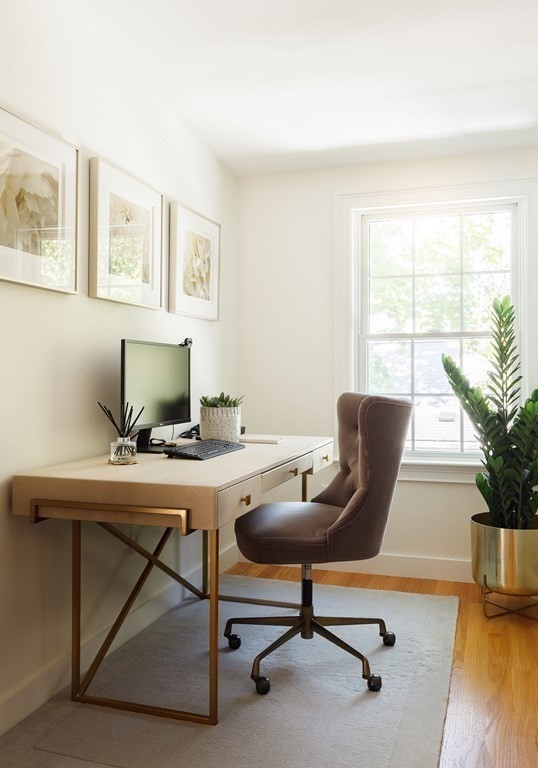 3 Garrison Road Wellesley, MA 02482 - Photo 24 of 36 a view of a workspace with furniture and a window