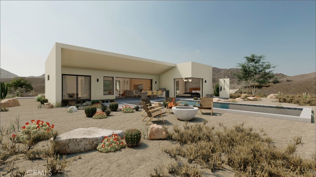 a view of a backyard of a house