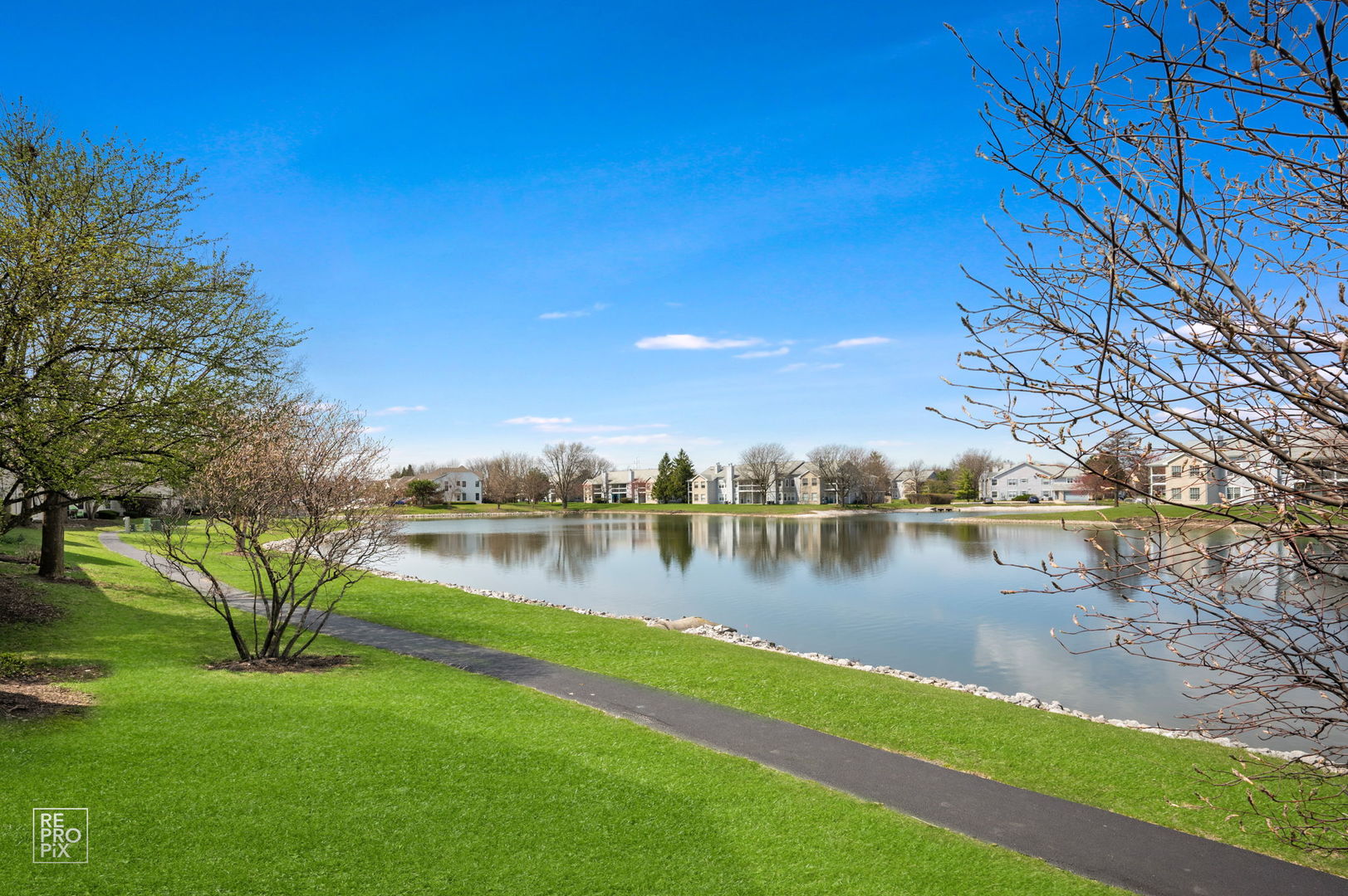 1827 Golden Gate Lane Naperville, IL 60563 - Photo 13 of 13 a view of a lake with a yard