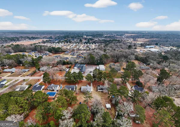 an aerial view of a city