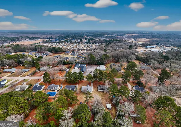an aerial view of a city