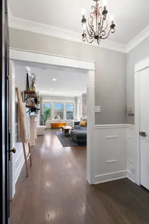 a view of a livingroom with furniture and a livingroom