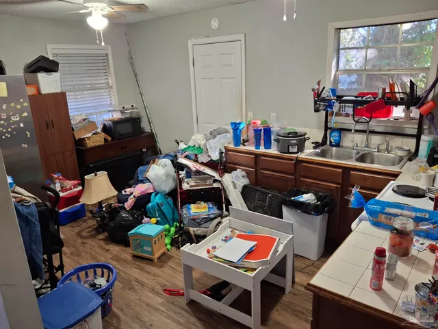 a room with furniture and a rug