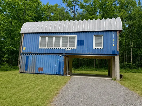 a view of work space with windows