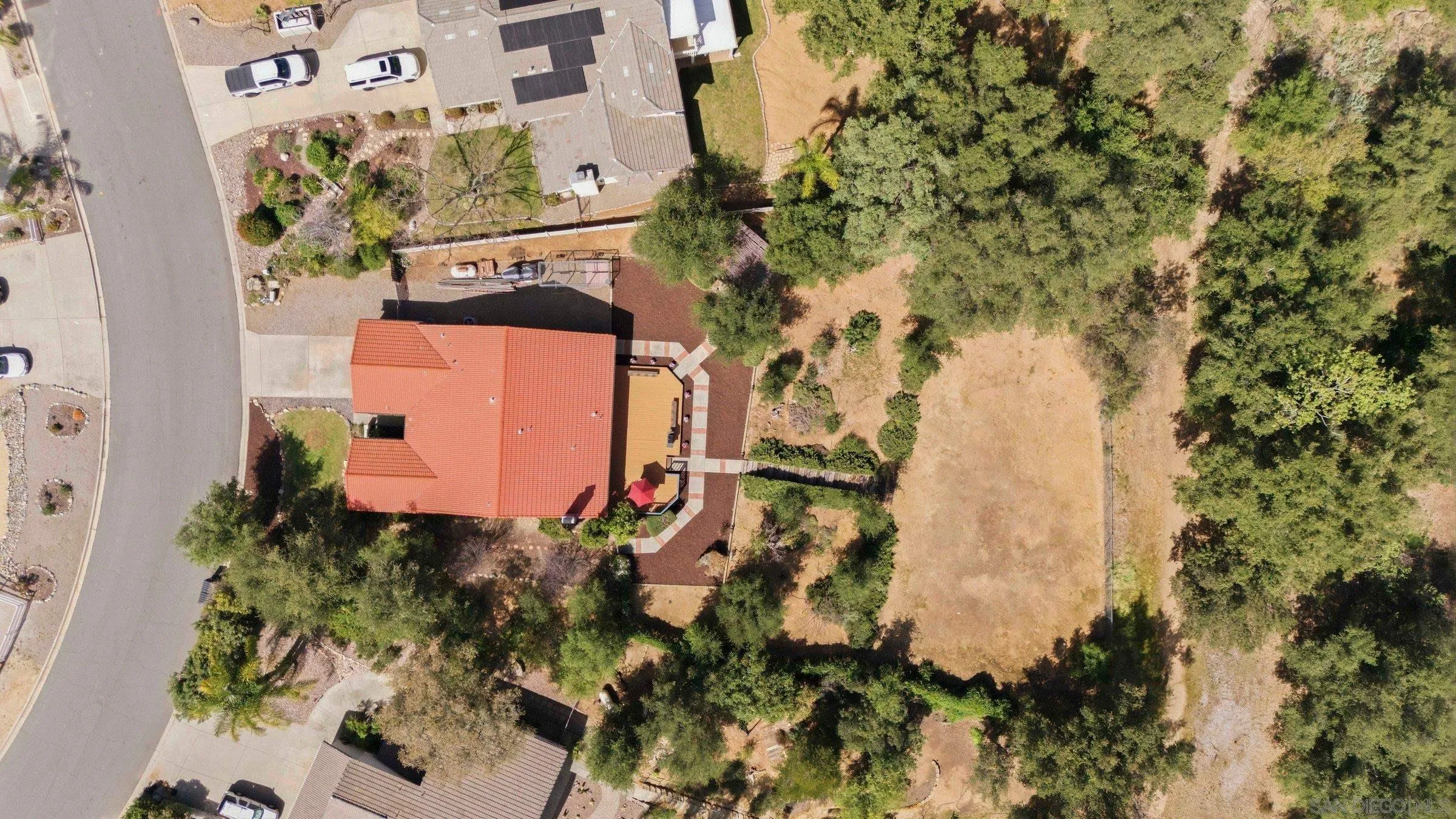 15927 Litten Way Ramona, CA 92065 - Photo 31 of 33 an aerial view of residential house with outdoor space and trees all around