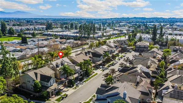 an aerial view of multiple house
