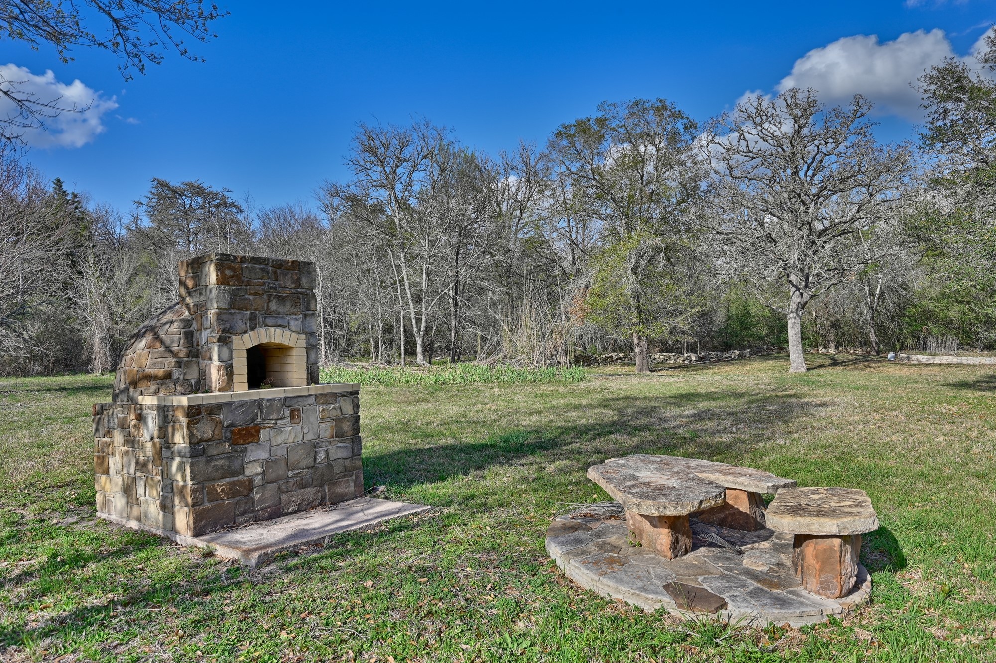2514 Finke Road Round Top, TX 78954 - Photo 12 of 50 Rear Outside Stone Oven