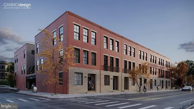 a front view of a building