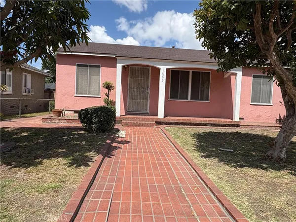a front view of a house