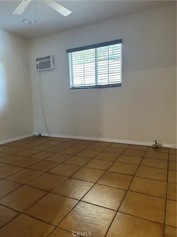 a view of a room with a window