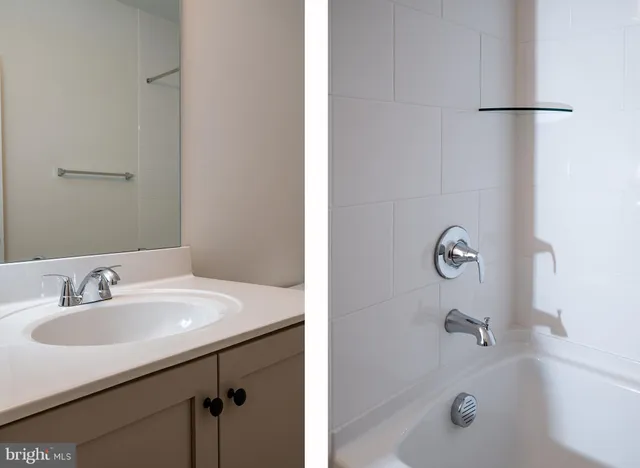 a bathroom with a sink and a tub