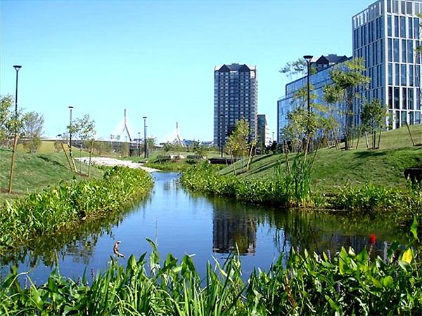2 Earhart Street, Unit 204 Cambridge, MA 02141 - Photo 10 of 11 a view of a lake with a city