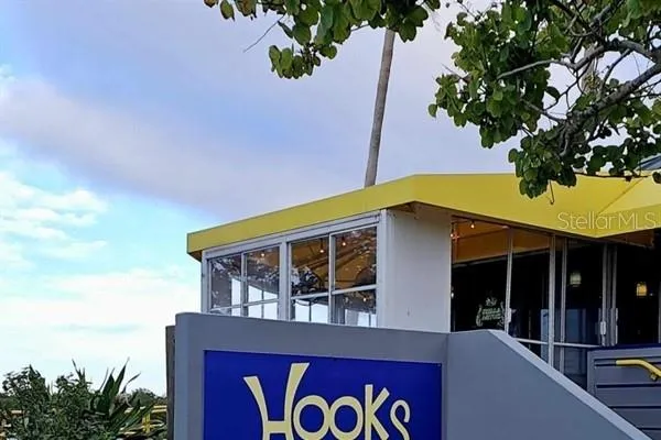 a view of a wooden house with a palm tree