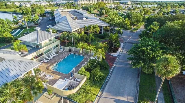 an outdoor space with patio