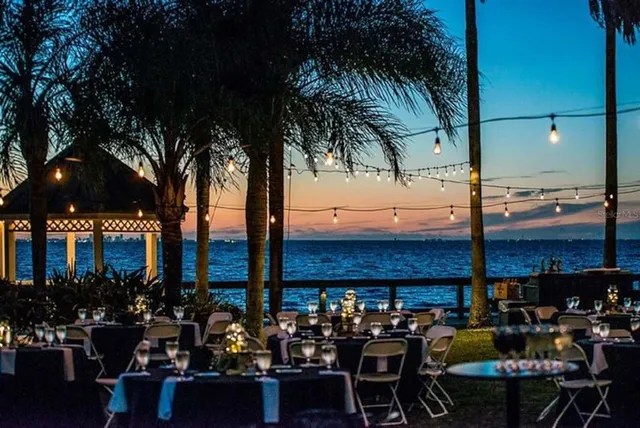 a view of a lake with boats