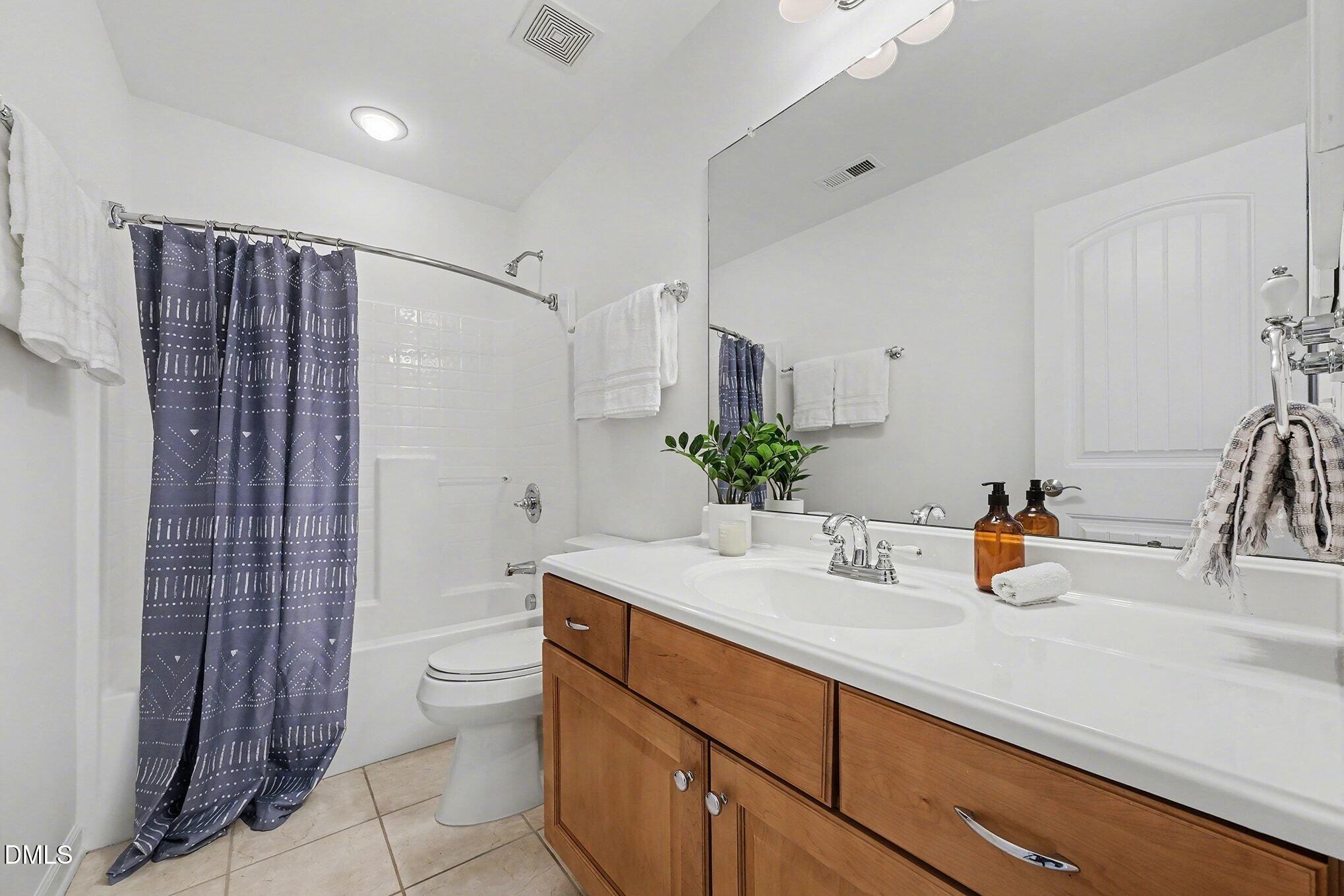 29 Chestnut Bluffs Lane Durham, NC 27713 - Photo 22 of 45 a bathroom with a sink a toilet and shower
