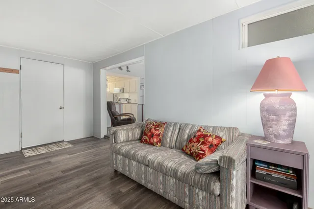 a living room with furniture and a couch