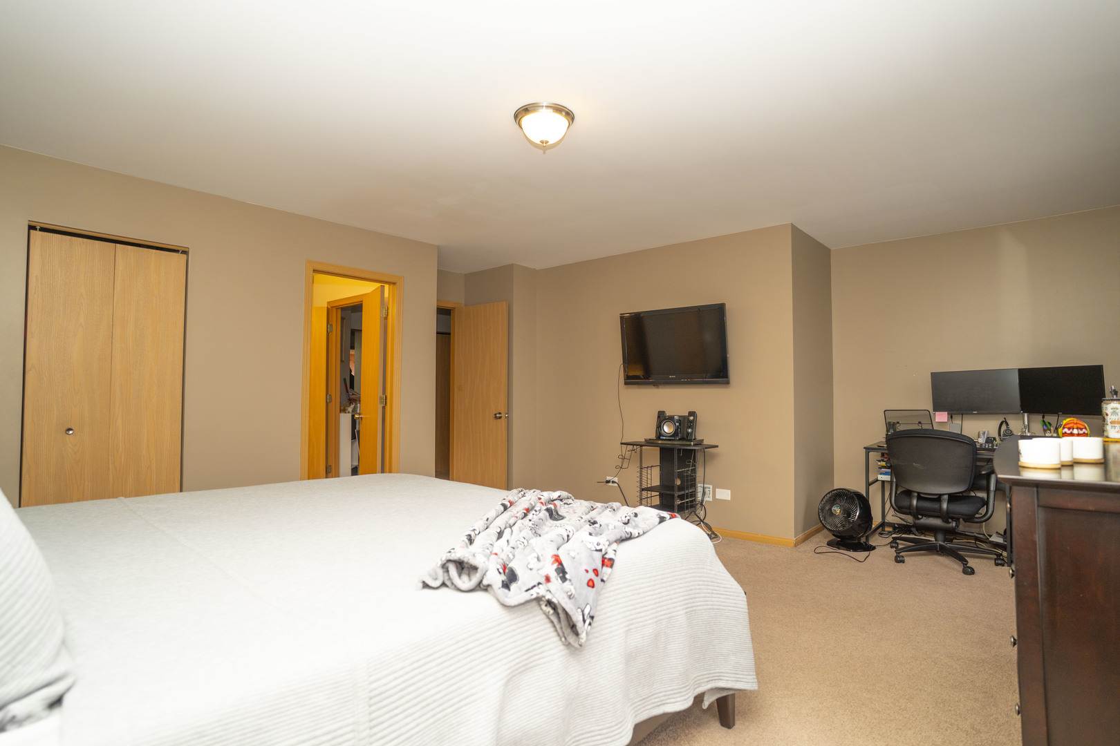 1717 Caton Ridge Drive Plainfield, IL 60586 - Photo 43 of 44 a bedroom with a bed and a flat screen tv