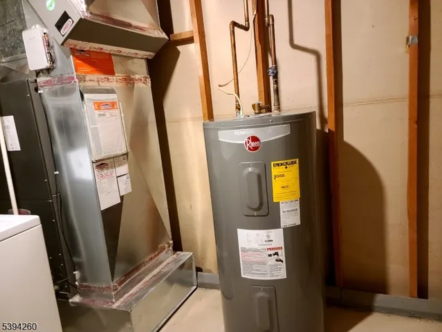 a close view of water heater room
